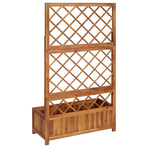 Galleria Design Raised Bed with Trellis 85x38x150 cm Solid Acacia Wood