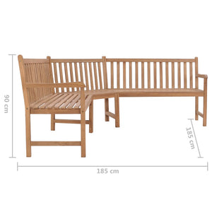 Galleria Design Garden Corner Bench 185x185x90 cm Solid Teak Wood