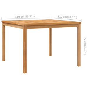 Galleria Design Garden Dining Table 110x110x77 cm Solid Teak Wood