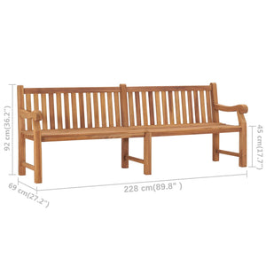 Galleria Design Garden Bench 228 cm Solid Teak Wood