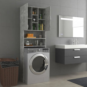 Galleria Design Washing Machine Cabinet Concrete Grey 64x25.5x190 cm