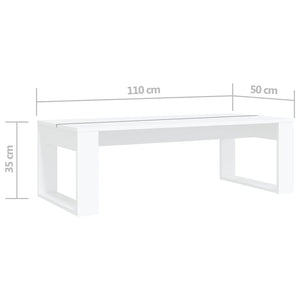 Galleria Design Coffee Table White 110x50x35 cm Engineered Wood