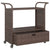 Galleria Design Bar Cart with Drawer Brown 100x45x97 cm Poly Rattan