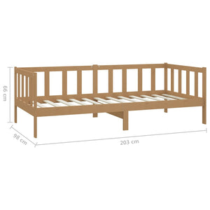 Galleria Design Day Bed without Mattress Honey Brown Solid Wood Pine 90x200 cm