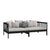 Galleria Design Day Bed without Mattress Black Solid Wood Pine 90x200 cm