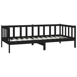 Galleria Design Day Bed without Mattress Black Solid Wood Pine 90x200 cm