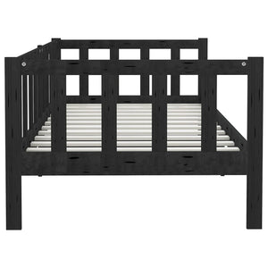 Galleria Design Day Bed without Mattress Black Solid Wood Pine 90x200 cm