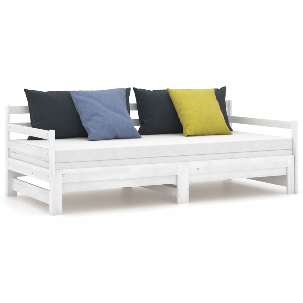 Galleria Design Pull-out Day Bed without Mattress White 2x(90x200) cm