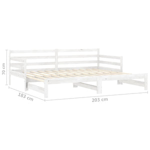 Galleria Design Pull-out Day Bed without Mattress White 2x(90x200) cm