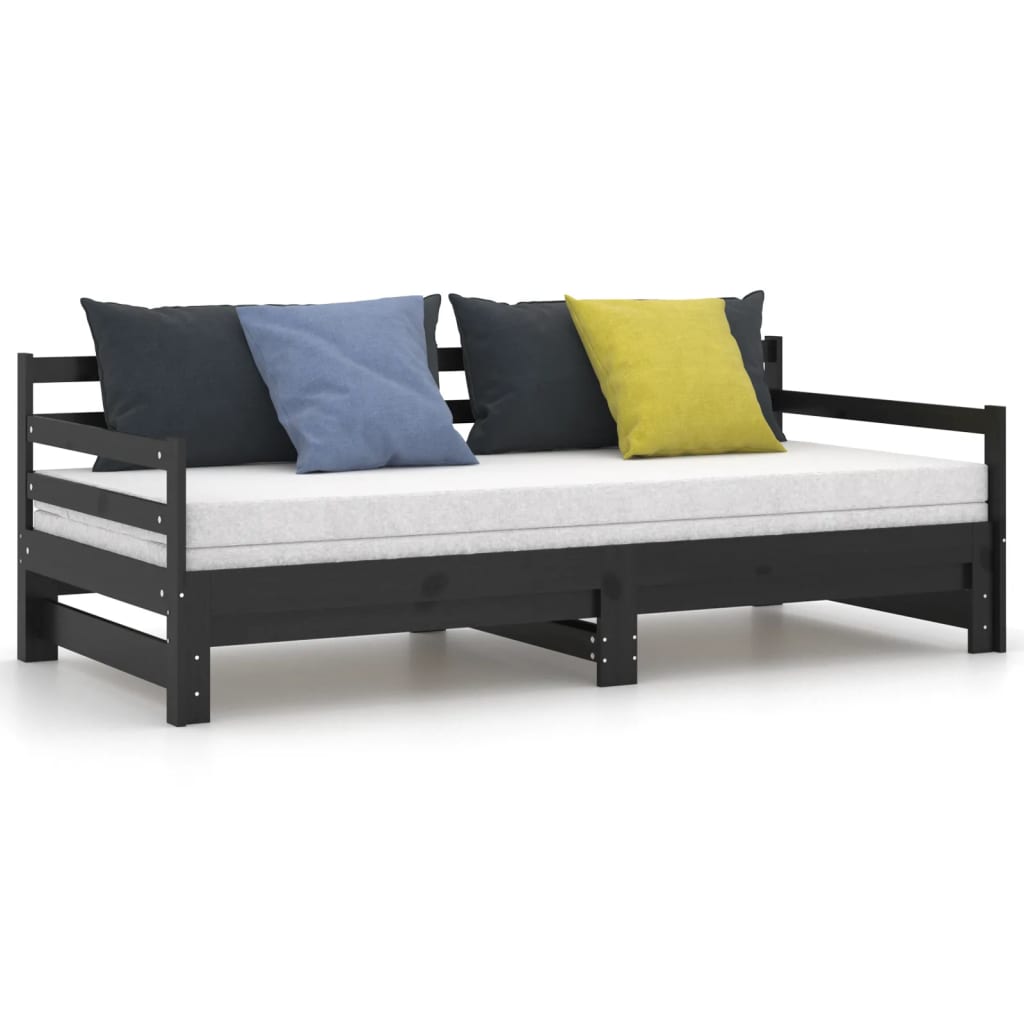 Galleria Design Pull-out Day Bed without Mattress Black 2x(90x200) cm