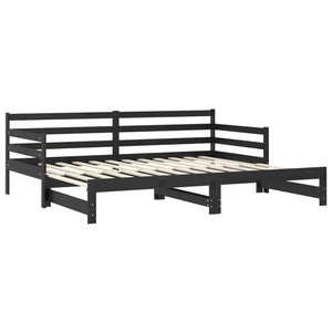 Galleria Design Pull-out Day Bed without Mattress Black 2x(90x200) cm