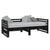 Galleria Design Pull-out Day Bed without Mattress Black 2x(90x200) cm