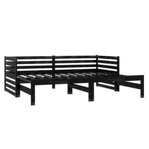 Galleria Design Pull-out Day Bed without Mattress Black 2x(90x200) cm