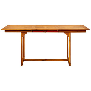 Galleria Design Garden Dining Table (120-170)x80x75 cm Solid Acacia Wood