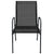 Galleria Design Garden Chairs 2 pcs Steel and Textilene Black