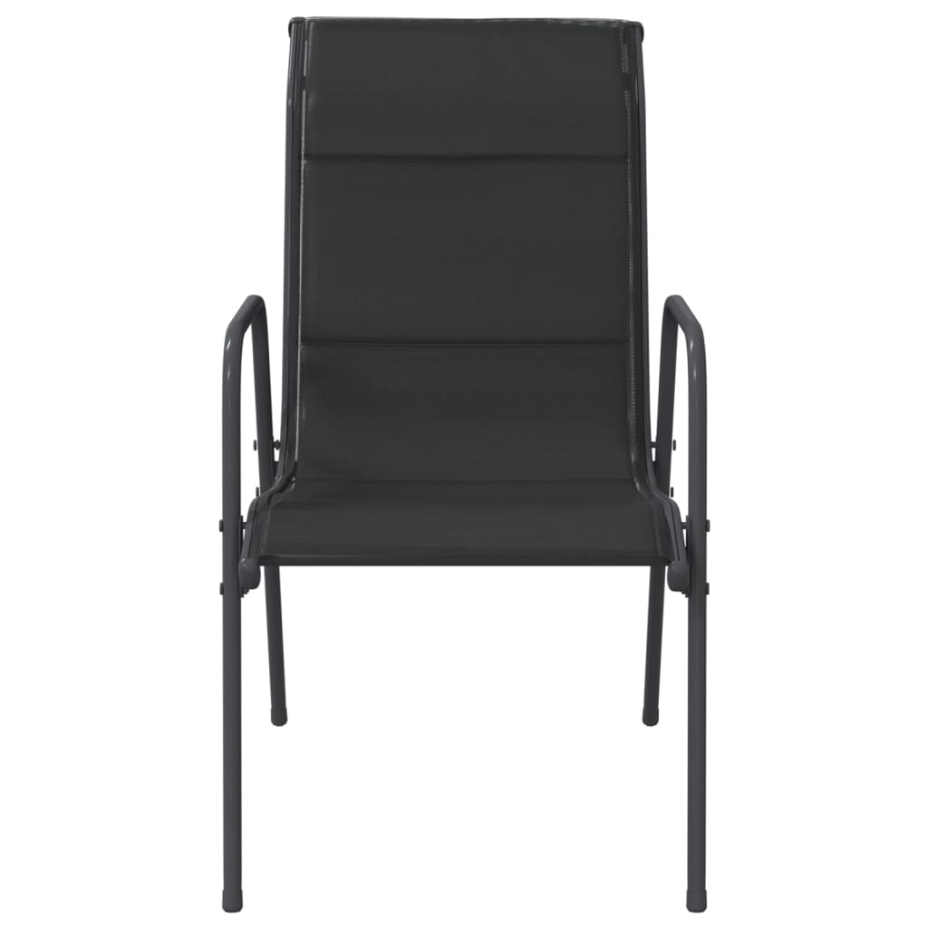 Galleria Design Garden Chairs 2 pcs Steel and Textilene Black