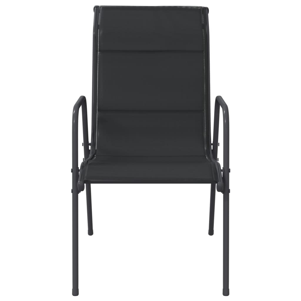 Galleria Design Garden Chairs 4 pcs Steel and Textilene Black