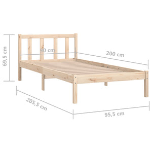 Galleria Design 810067 Galleria Design Bed Frame without Mattress Solid Wood 90x200 cm