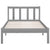 Galleria Design 810069 Galleria Design Bed Frame without Mattress Grey Solid Wood 90x200 cm