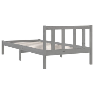 Galleria Design 810069 Galleria Design Bed Frame without Mattress Grey Solid Wood 90x200 cm