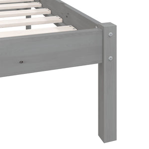 Galleria Design 810069 Galleria Design Bed Frame without Mattress Grey Solid Wood 90x200 cm