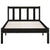 Galleria Design 810071 Galleria Design Bed Frame without Mattress Black Solid Wood 90x200 cm