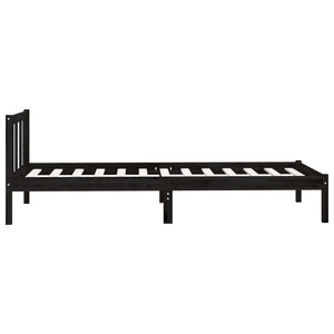 Galleria Design 810071 Galleria Design Bed Frame without Mattress Black Solid Wood 90x200 cm