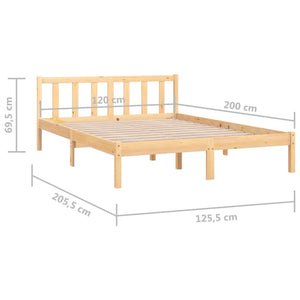 Galleria Design 810077 Galleria Design Bed Frame without Mattress Solid Wood 120x200 cm