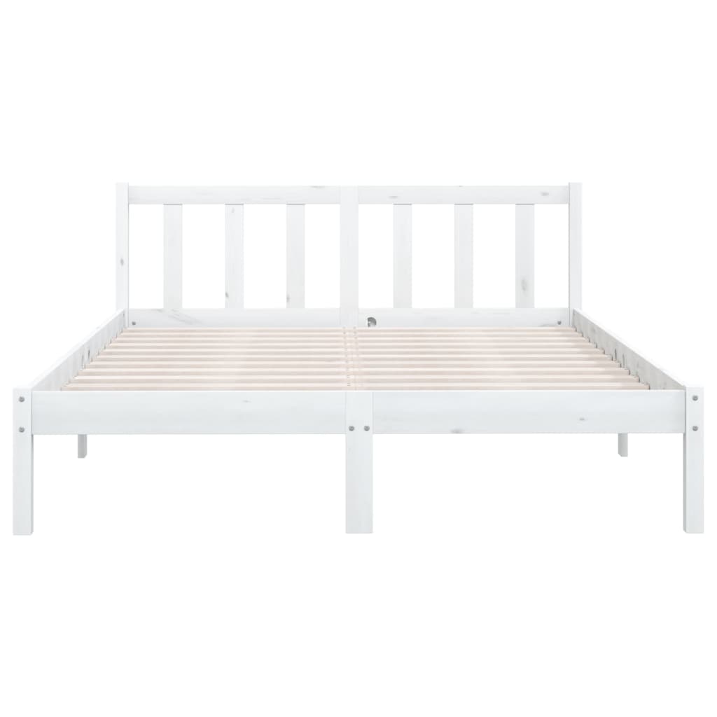 Galleria Design 810078 Galleria Design Bed Frame without Mattress White Solid Wood 120x200 cm