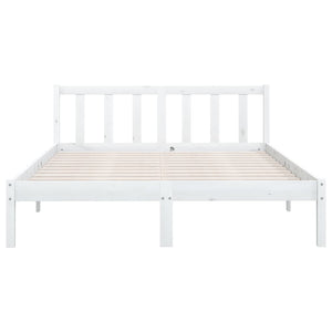 Galleria Design 810078 Galleria Design Bed Frame without Mattress White Solid Wood 120x200 cm