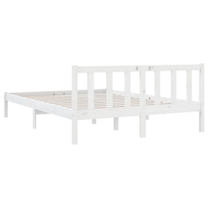 Galleria Design 810078 Galleria Design Bed Frame without Mattress White Solid Wood 120x200 cm