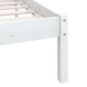 Galleria Design 810078 Galleria Design Bed Frame without Mattress White Solid Wood 120x200 cm