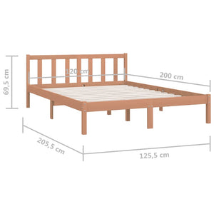 Galleria Design 810080 Galleria Design Bed Frame without Mattress Honey Brown Solid Wood 120x200 cm