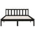 Galleria Design 810081 Galleria Design Bed Frame without Mattress Black Solid Wood 120x200 cm