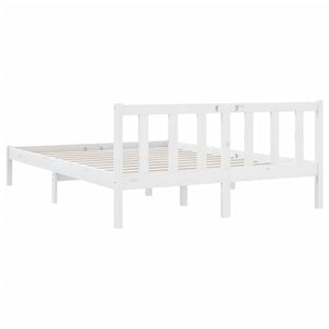 Galleria Design 810083 Galleria Design Bed Frame without Mattress White Solid Wood 140x200 cm