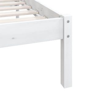 Galleria Design 810083 Galleria Design Bed Frame without Mattress White Solid Wood 140x200 cm