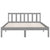 Galleria Design 810084 Galleria Design Bed Frame without Mattress Grey Solid Wood 140x200 cm