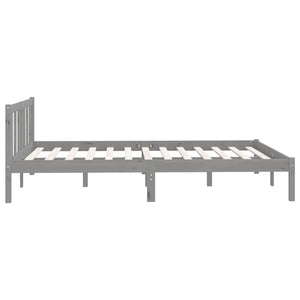 Galleria Design 810084 Galleria Design Bed Frame without Mattress Grey Solid Wood 140x200 cm