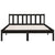 Galleria Design 810086 Galleria Design Bed Frame without Mattress Black Solid Wood 140x200 cm