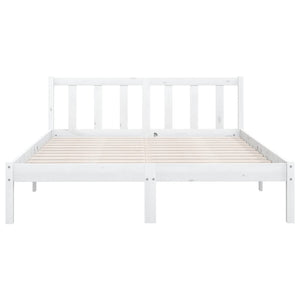 Galleria Design 810093 Galleria Design Bed Frame without Mattress White Solid Wood 160x200 cm