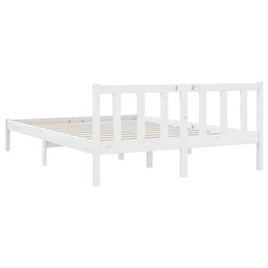 Galleria Design 810093 Galleria Design Bed Frame without Mattress White Solid Wood 160x200 cm