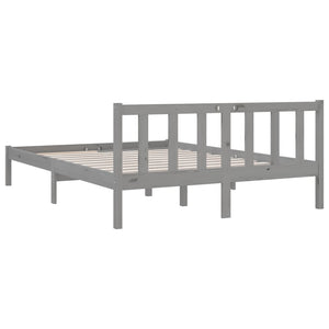 Galleria Design 810094 Galleria Design Bed Frame without Mattress Grey Solid Wood 160x200 cm