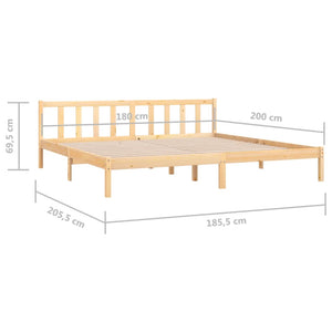 Galleria Design Bed Frame without Mattress Solid Wood Super King Size