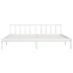 Galleria Design Bed Frame without Mattress White Solid Wood Super King Size