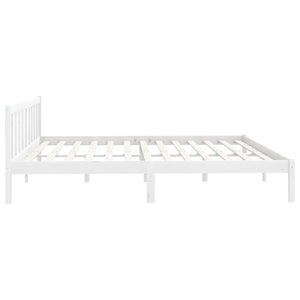 Galleria Design Bed Frame without Mattress White Solid Wood Super King Size