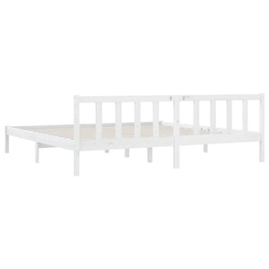 Galleria Design Bed Frame without Mattress White Solid Wood Super King Size