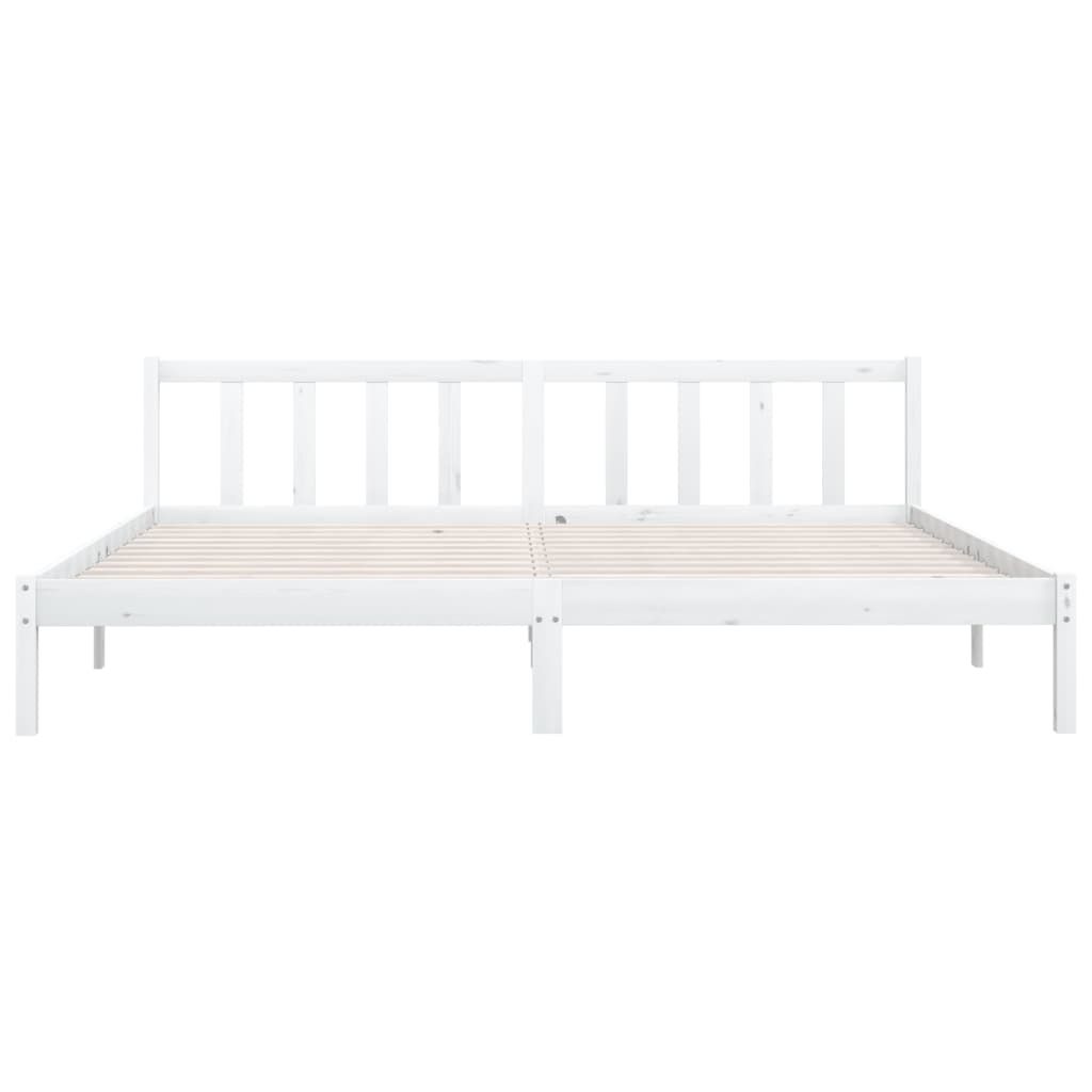 Galleria Design 810103 Galleria Design Bed Frame without Mattress White Solid Wood 200x200 cm