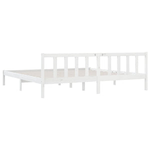 Galleria Design 810103 Galleria Design Bed Frame without Mattress White Solid Wood 200x200 cm