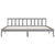 Galleria Design 810104 Galleria Design Bed Frame without Mattress Grey Solid Wood 200x200 cm