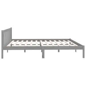 Galleria Design 810104 Galleria Design Bed Frame without Mattress Grey Solid Wood 200x200 cm